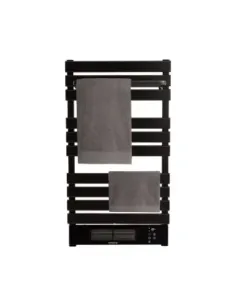 Yoevu -  kit radiador toallero 500 | 1500 w mas repisa extra con ganchos -  color negro