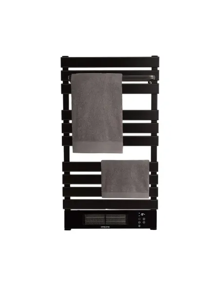 Yoevu -  kit radiador toallero 500 | 1500 w mas repisa extra con ganchos -  color negro