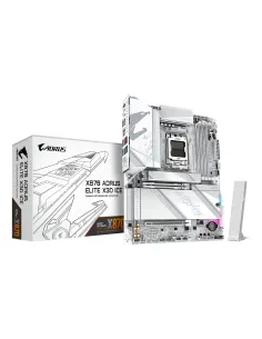GIGABYTE X870 AORUS ELITE X3D ICE Placa Base - Compatible con procesadores AMD Ryzen 9000, VRM digital de 16+2+2 fases, hasta