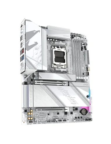 GIGABYTE X870 AORUS ELITE X3D ICE Placa Base - Compatible con procesadores AMD Ryzen 9000, VRM digital de 16+2+2 fases, hasta