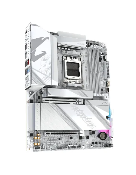 GIGABYTE X870 AORUS ELITE X3D ICE Placa Base - Compatible con procesadores AMD Ryzen 9000, VRM digital de 16+2+2 fases, hasta