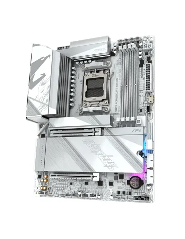 GIGABYTE X870 AORUS ELITE X3D ICE Placa Base - Compatible con procesadores AMD Ryzen 9000, VRM digital de 16+2+2 fases, hasta