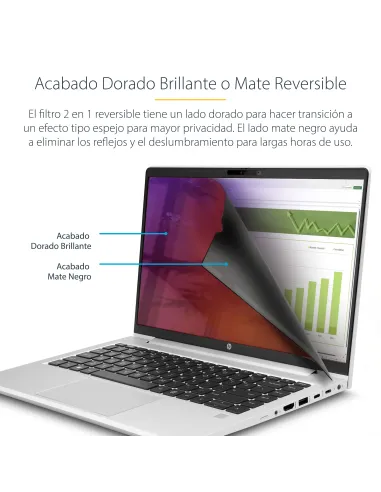 StarTech.com 14G-PRIVACY-SCREEN filtro para monitor 35,6 cm (14") Portátil Filtro de privacidad para pantallas sin marco