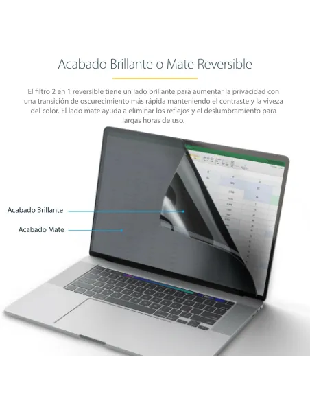 StarTech.com Filtro de Privacidad para Macbook Pro Serie M o Portátiles de 14" - Mate - Antirreflectante - Anti Luz Azul - 51%