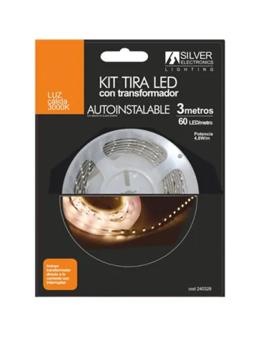 Silver Electronics KIT tira LED 3m 4,8W/m 3000K