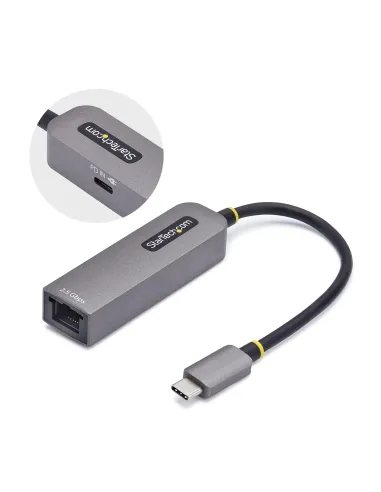 StarTech.com Adaptador de Red USB Tipo C a Ethernet - Adaptador de Red Externo USB-C a RJ45 2,5 1Gb - NBASE-T - USB 3.1 -