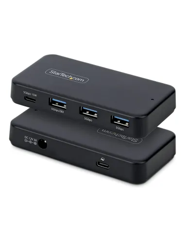 StarTech.com Hub USB-C y Tipo A de 4 Puertos - Ladrón USB de 5Gbps - Autoalimentado - Con Cable Host Tipo C y USB-A - 1x USB-C