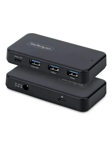 StarTech.com Hub USB-C y Tipo A de 4 Puertos - Ladrón USB de 5Gbps - Autoalimentado - Con Cable Host Tipo C y USB-A - 1x USB-C