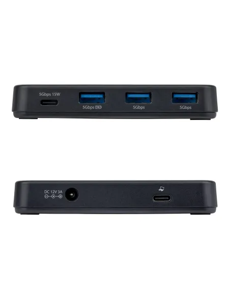 StarTech.com Hub USB-C y Tipo A de 4 Puertos - Ladrón USB de 5Gbps - Autoalimentado - Con Cable Host Tipo C y USB-A - 1x USB-C