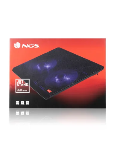 NGS Jetstand almohadilla fría 39,6 cm (15.6") 1000 RPM Negro