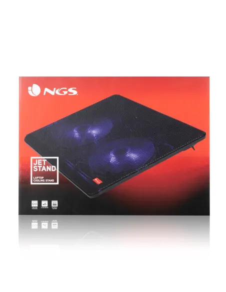 NGS Jetstand almohadilla fría 39,6 cm (15.6") 1000 RPM Negro