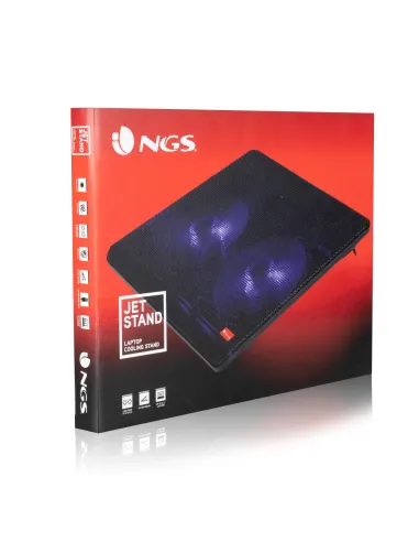 NGS Jetstand almohadilla fría 39,6 cm (15.6") 1000 RPM Negro