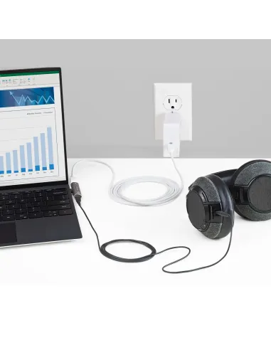 StarTech.com Adaptador de Audio y Carga USB-C - Adaptador de Audio USB Tipo C con USB-C para Auriculares con Micrófono y Pass