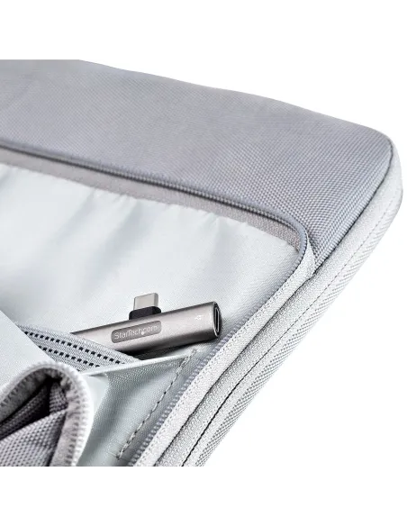 StarTech.com Adaptador de Audio y Carga USB-C - Adaptador de Audio USB Tipo C con USB-C para Auriculares con Micrófono y Pass