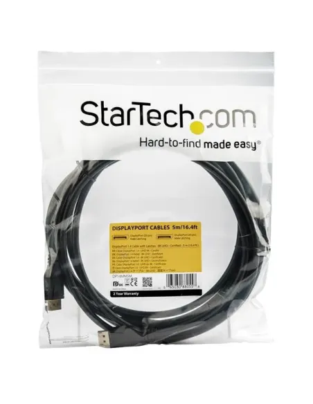 StarTech.com Cable de 5m DisplayPort 1.4 con Certificación VESA - 8K 60Hz HBR3 HDR - Cable DP Super UHD - Cable Delgado DP 1.4