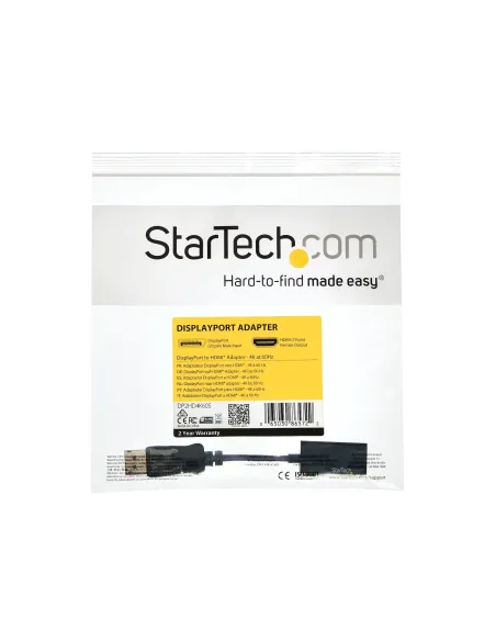StarTech.com Adaptador Conversor DisplayPort a HDMI - 4K 60Hz