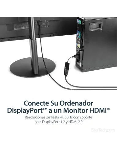StarTech.com Adaptador Conversor DisplayPort a HDMI - 4K 60Hz