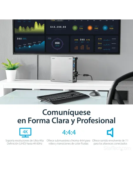 StarTech.com Adaptador Conversor DisplayPort a HDMI - 4K 60Hz