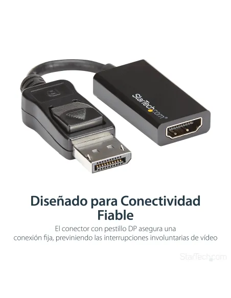 StarTech.com Adaptador Conversor DisplayPort a HDMI - 4K 60Hz