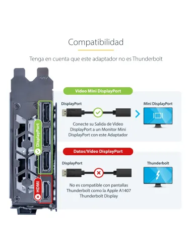 StarTech.com Cable de 15cm DisplayPort a Mini DisplayPort - de Vídeo 4K x 2K UHD - Cable de Extensión DP a mDP 1.2