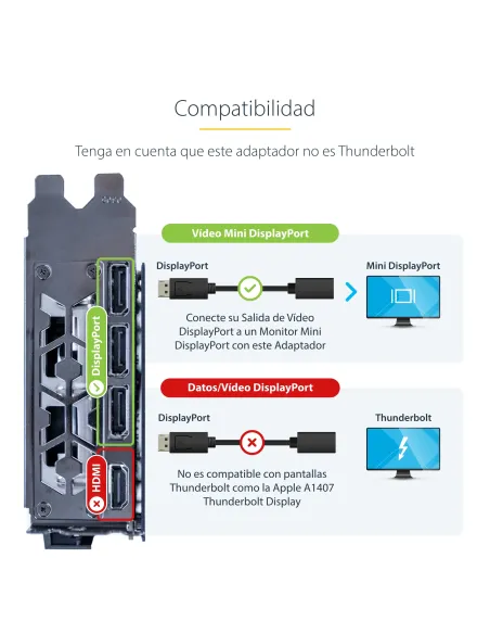 StarTech.com Cable de 15cm DisplayPort a Mini DisplayPort - de Vídeo 4K x 2K UHD - Cable de Extensión DP a mDP 1.2