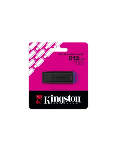 Kingston Technology DataTraveler 512GB Portátil USB 3.2 Gen 1 Exodia Negro + Violeta