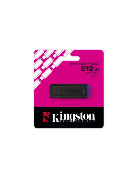 Kingston Technology DataTraveler 512GB Portátil USB 3.2 Gen 1 Exodia Negro + Violeta