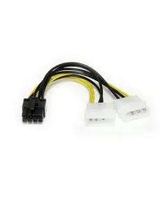 StarTech.com Cable de 15cm Adaptador de Alimentación de LP4 a PCI Express PCIe de 8 Pines para Tarjeta Gráfica