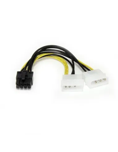 StarTech.com Cable de 15cm Adaptador de Alimentación de LP4 a PCI Express PCIe de 8 Pines para Tarjeta Gráfica