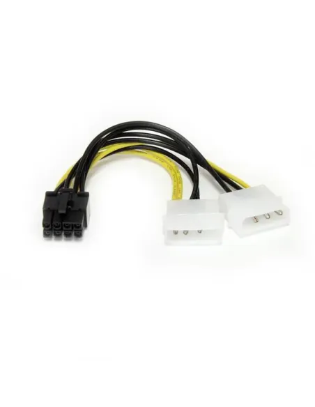 StarTech.com Cable de 15cm Adaptador de Alimentación de LP4 a PCI Express PCIe de 8 Pines para Tarjeta Gráfica
