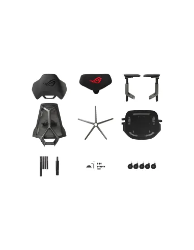 ASUS ROG Destrier Ergo Asiento de malla Respaldo de rejilla
