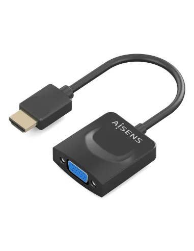 AISENS Conversor HDMI a SVGA, HDMI A M-SVGA H, Negro, 15сm