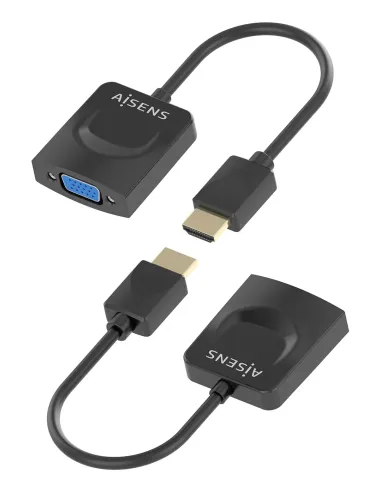 AISENS Conversor HDMI a SVGA, HDMI A M-SVGA H, Negro, 15сm