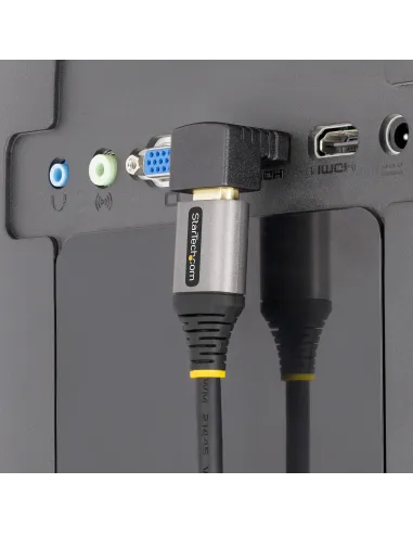 StarTech.com Adaptador HDMI 2.0 Acodado Hacia Arriba - Macho a Hembra - Adaptador HDMI en Ángulo Recto - Ahorrador de Puertos