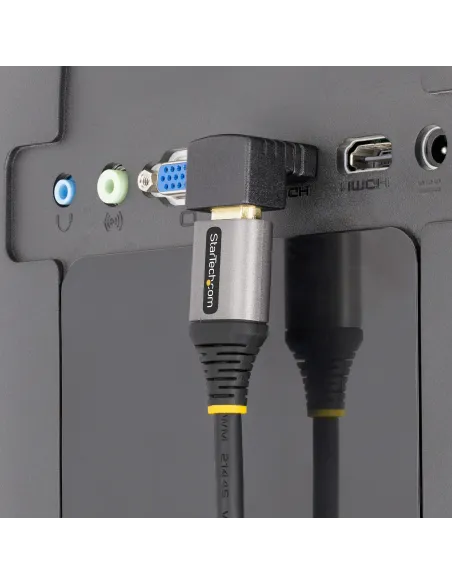 StarTech.com Adaptador HDMI 2.0 Acodado Hacia Arriba - Macho a Hembra - Adaptador HDMI en Ángulo Recto - Ahorrador de Puertos