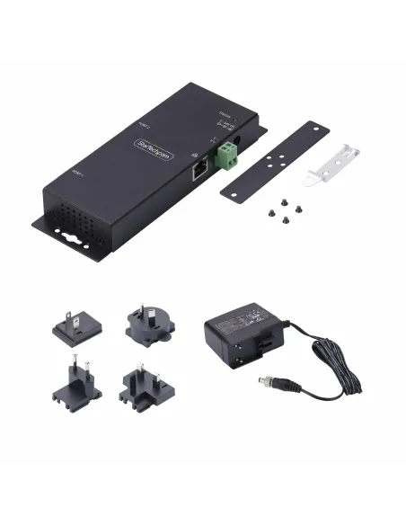 StarTech.com Adaptador Serie a Ethernet - Conversor RJ45 LAN IP a DB9 RS232 - Servidor de Dispositivos Serie de 2 Puertos -