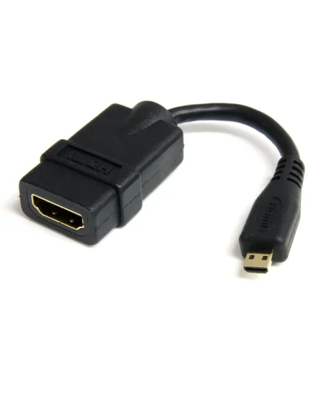 StarTech.com Adaptador Micro HDMI a HDMI - Vídeo 4K 30Hz -Cable Adaptador Dongle Micro HDMI Tipo D de Alta Velocidad a HDMI 1.4