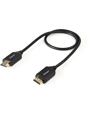 StarTech.com Cable de 50cm HDMI 2.0 Certificado Premium con Ethernet - HDMI de Alta Velocidad Ultra HD de 4K a 60Hz HDR10 -
