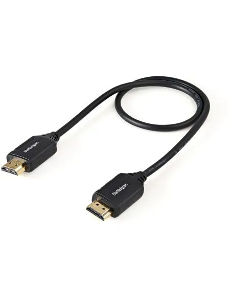 StarTech.com Cable de 50cm HDMI 2.0 Certificado Premium con Ethernet - HDMI de Alta Velocidad Ultra HD de 4K a 60Hz HDR10 -