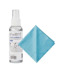 Ewent EW5668 kit de limpieza para computadora Pantallas   Plásticos, Universal Kit de limpieza para equipos 100 ml