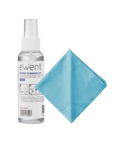Ewent EW5668 kit de limpieza para computadora Pantallas   Plásticos, Universal Kit de limpieza para equipos 100 ml