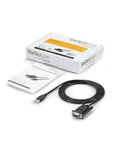 StarTech.com Cable Adaptador de 1 Puerto USB a Módem Nulo Null DB9 RS232 Serie DCE con FTDI