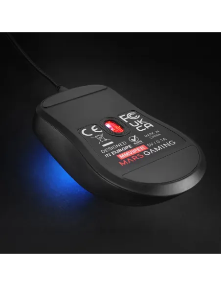 Mars Gaming MMVIPER ratón Juego mano derecha USB Type-A + USB Type-C Óptico 12800 DPI
