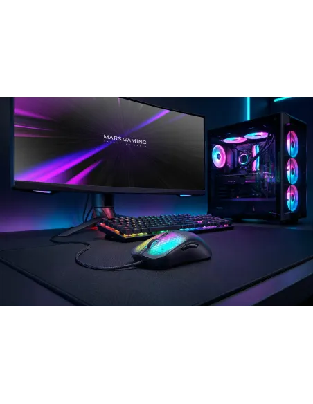 Mars Gaming MMVIPER ratón Juego mano derecha USB Type-A + USB Type-C Óptico 12800 DPI