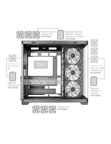 Mars Gaming MCV5 carcasa de ordenador Midi Tower Negro
