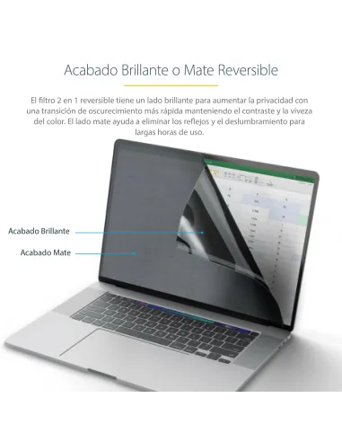 StarTech.com Filtro de Privacidad para Macbook Pro Serie M o Portátiles de 16" - Mate - Antirreflectante - Anti Luz Azul - 51%