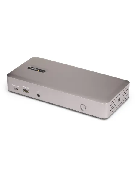 StarTech.com Docking Station USB4 para 3 Monitores 4K60 HDMI o DisplayPort - Dock USB Tipo C - Hub USB de 6 Puertos - Red