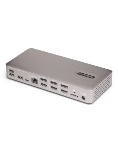 StarTech.com Docking Station USB4 para 3 Monitores 4K60 HDMI o DisplayPort - Dock USB Tipo C - Hub USB de 6 Puertos - Red 2