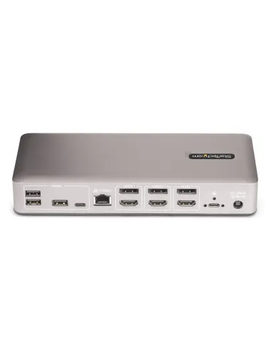 StarTech.com Docking Station USB4 para 3 Monitores 4K60 HDMI o DisplayPort - Dock USB Tipo C - Hub USB de 6 Puertos - Red
