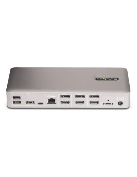 StarTech.com Docking Station USB4 para 3 Monitores 4K60 HDMI o DisplayPort - Dock USB Tipo C - Hub USB de 6 Puertos - Red